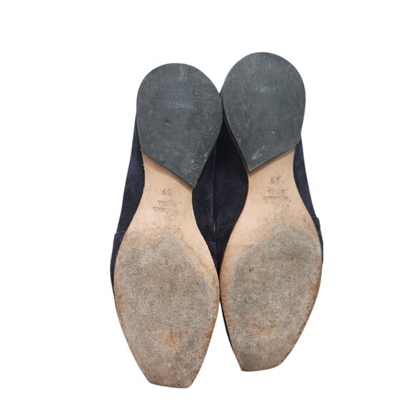 Cliff Dweller Suede Flats Navy Blue Minimalist Handmade Shoes Women’s Size 39 EU - Picture 11 of 12